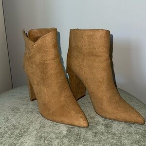 Tan Heeled Booties